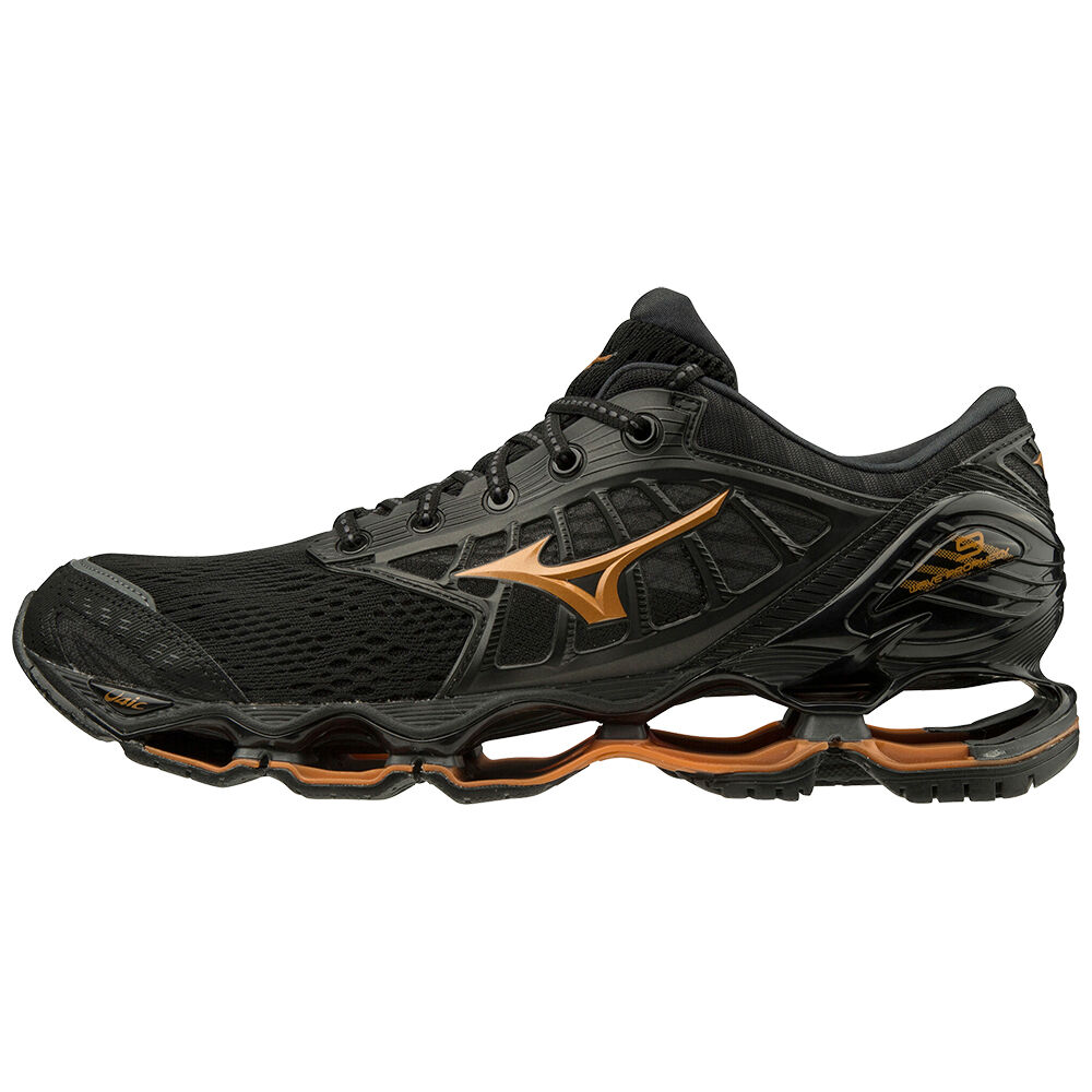 Sapatilhas Running Mizuno Wave Prophecy 9 - Homem - Pretas/Cinzentas - TSEDB0396